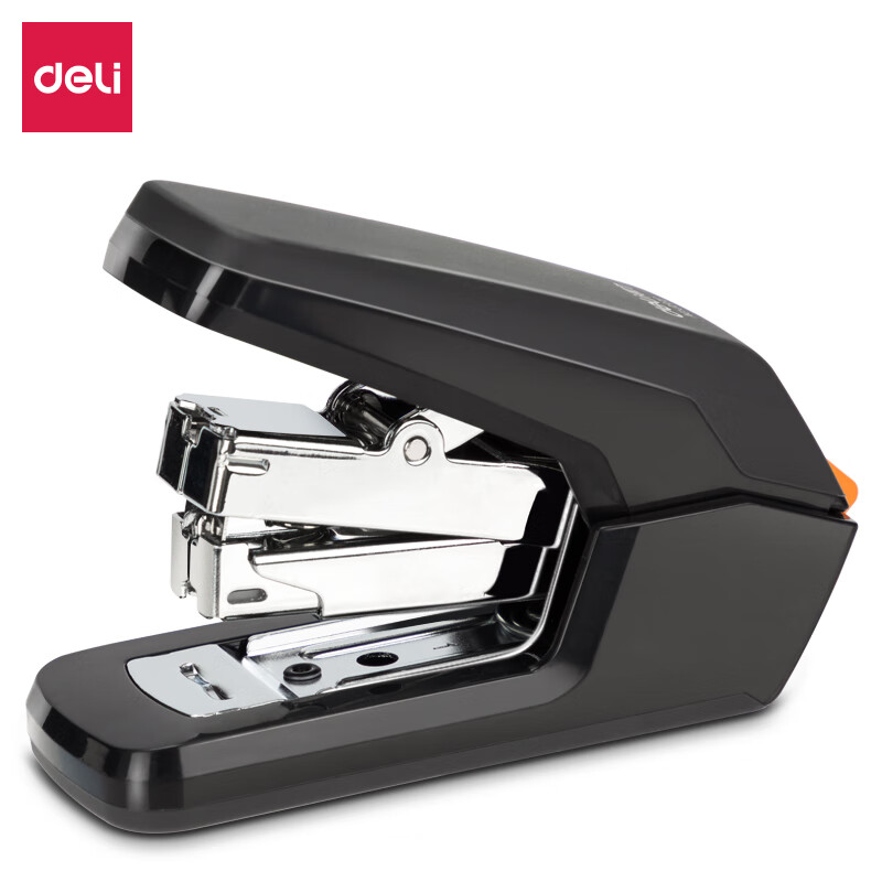 Deli Low-Force Stapler, Compatible with 24/6(12#) And 26/6 Staples, Office Supplies, Black 0370