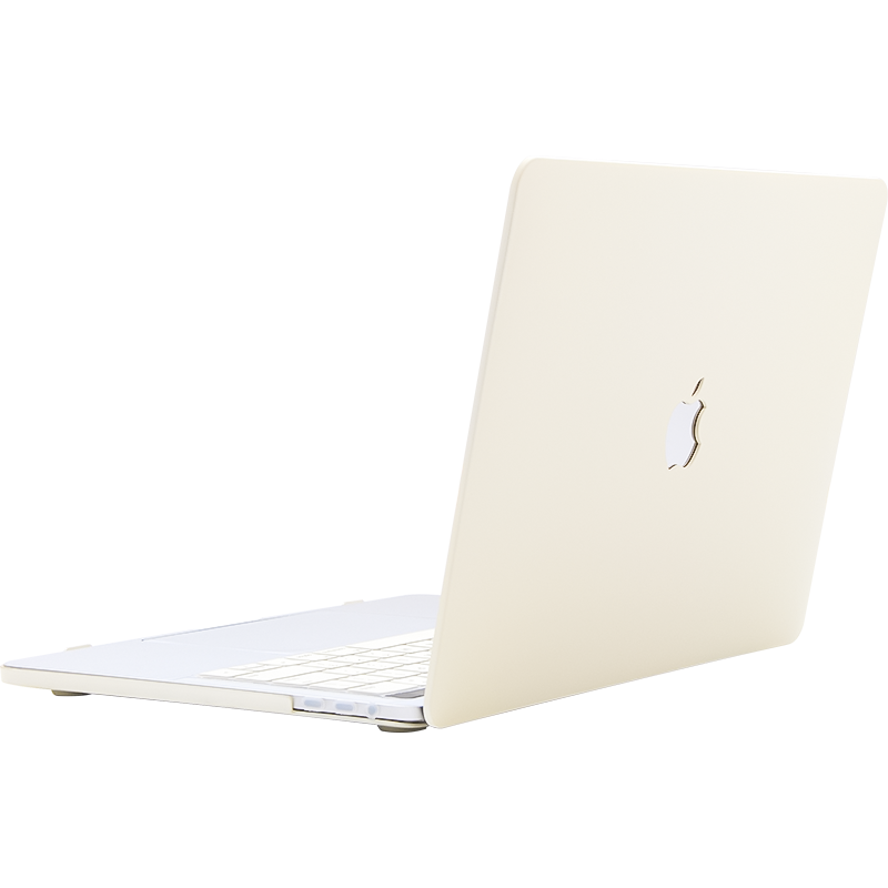 DiyiGongfang Compatible with Apple MacBook Air 13 M2 Protective Case, 13.6-Inch M5/M4/M3 Apple Laptop Protective Cover Accessory Case Cream Shell
