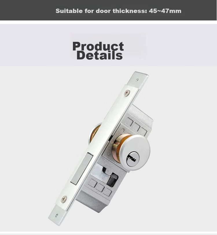 Aoben Wooden Door Aluminum Alloy Bolt Lock, Rotating Door Bolt Lock with Frame for Glass Doors, 226 Silver Color 9