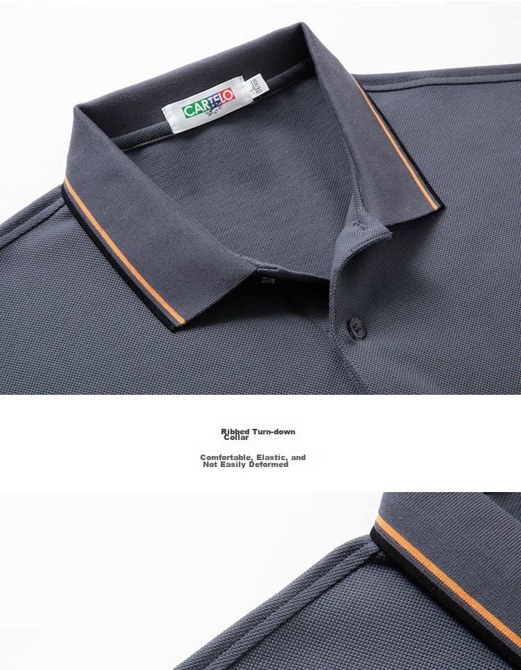 LIMENG Men's Summer Polo Shirt British Style Color-Block Collar Pique Cotton Mesh Military Green M 12