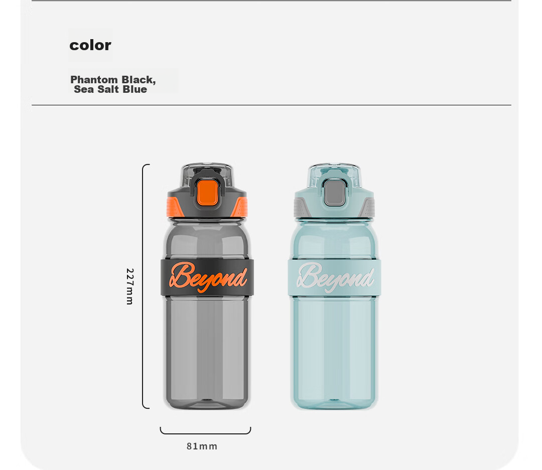 GiNT Sports Water Bottle, Large Capacity, Summer Student Use, Heat-Resistant Tritan Material, Portable, with Straw, Plastic Cup for Me 31