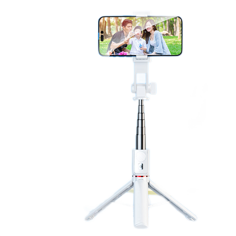Kerunle Mini Anti-Shake Selfie Stick Tripod Phone Holder Handheld Stabilizer Gimbal 360-Degree Rotation Travel Photography Live Streaming Universal