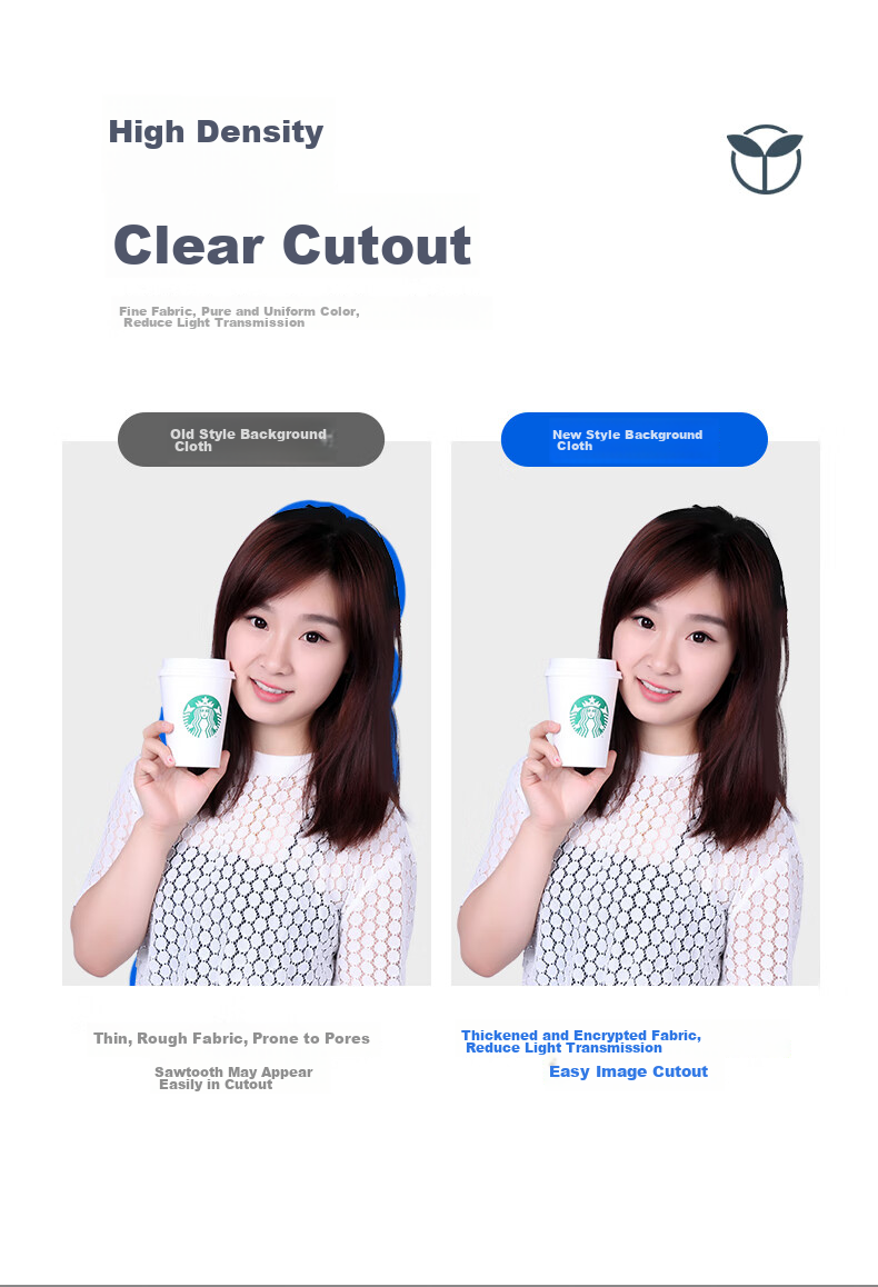 Hakutatz Live Streaming Video Green Screen, Anchor Chroma Key Shooting, Portrait Background Cloth, Photography Pure Color Virtual Background, Internet Celebrity Background Wall, 3*6 Meters Blue 8