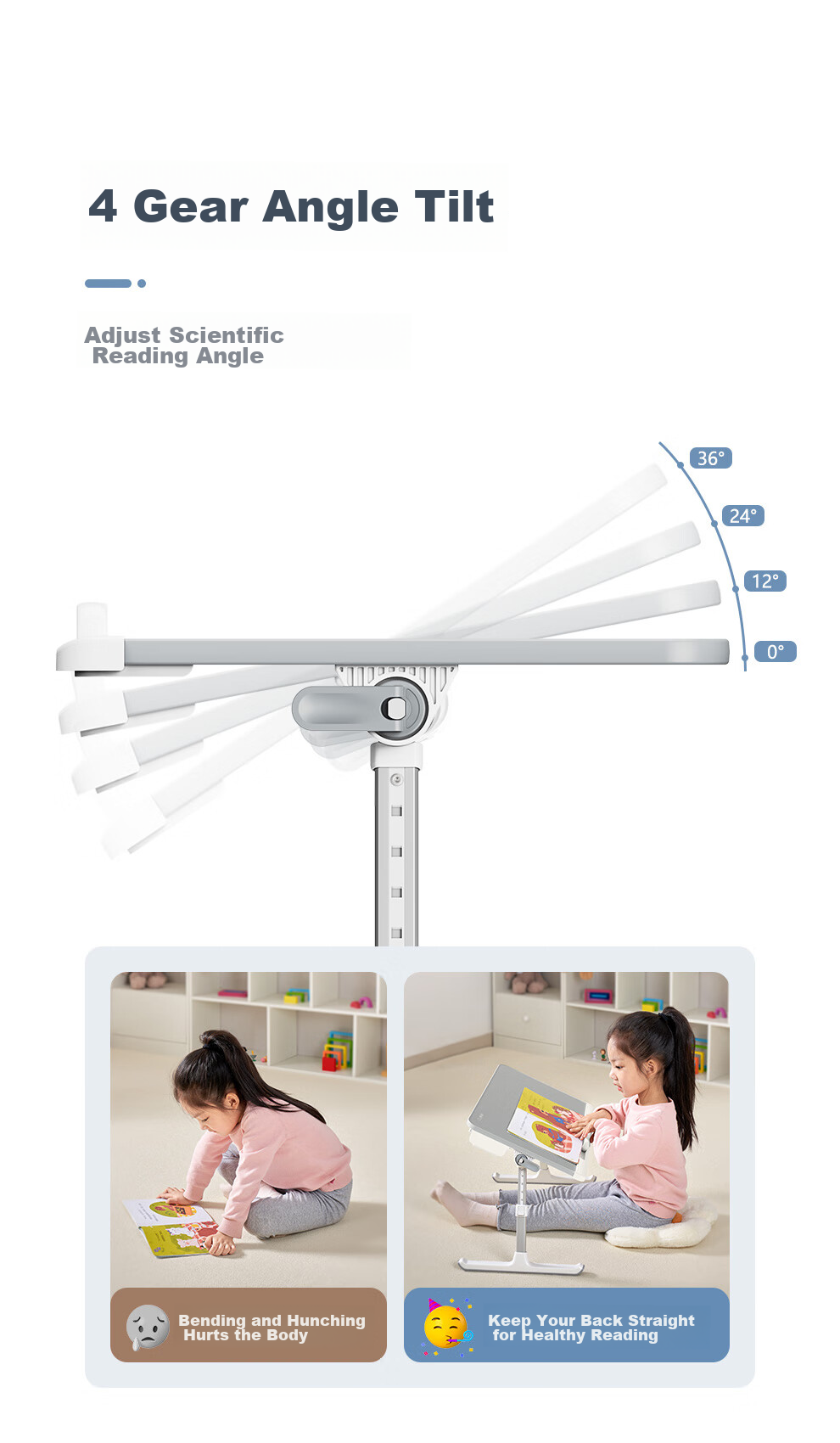 Saijing Small K7 Bed Desk, Study Table, Picture Book Stand, Reading Rack, Foldable Learning Table, Portable Writing Desk 3