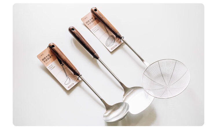 Shuke Stainless Steel Soup Ladle Hot Pot Skimmer High Temperature Resistant Integrated Oil Strainer Spoon Filter Mesh Scoop 12
