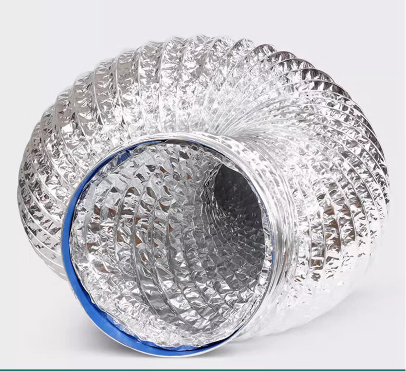 PURPAVWINNER Thickened Aluminum Foil Smoke Pipe, Range Hood Exhaust Vent Diameter 160mm, Exhaust Pipe, Chimney, Flexible Duct, Exhaust Pipe, Extendable Range Hood Pipe, 2 Meters 5