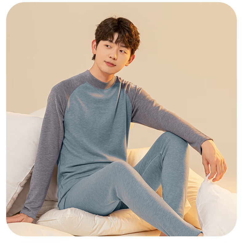 YING BO LUN Youth and Children's Thermal Underwear Autumn Set Winter Cotton Sweater School Uniform Essential 81233 Heather Gray 180 23