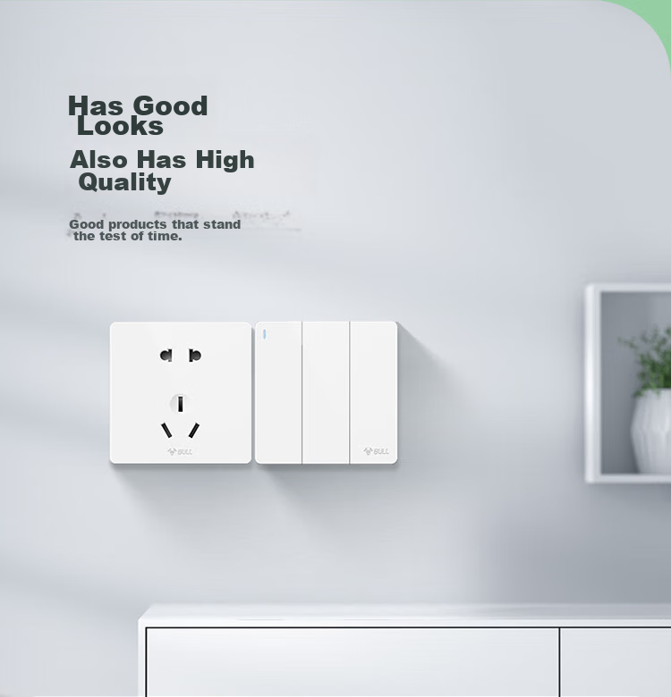 BULL Switch Socket G12 Series Three-Gang Single-Control Switch, 86-Type Large Panel Switch G12K311, Ivory White 14