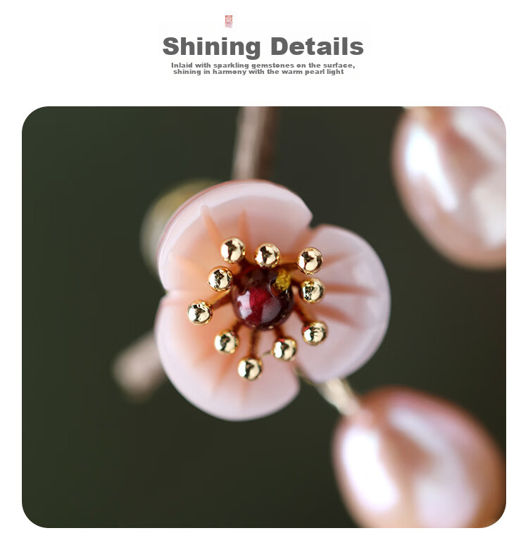 Fenghuangniepan Freshwater Pearl Earrings for Women, Elegant Stud Earrings with Niche Design, Earrings for Girlfriend's Birthday Gift 8
