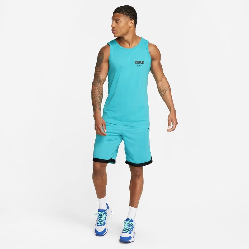 NIKE Men's Sports Tank Top, Round Neck Sleeveless, Soft Comfortable FJ2301-010 Black M 11