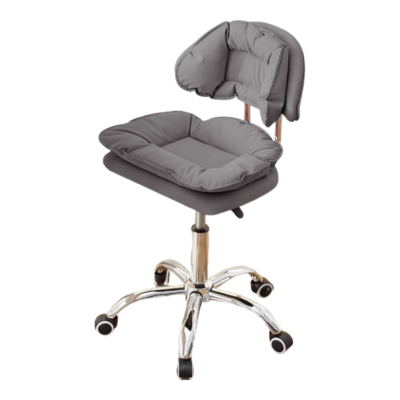 Huakaizhiying Chair, Computer Chair, Bar Stool, Home Office Chair, Adjustable Backrest, Ergonomic Chair BY652 Swivel Chair, Gray
