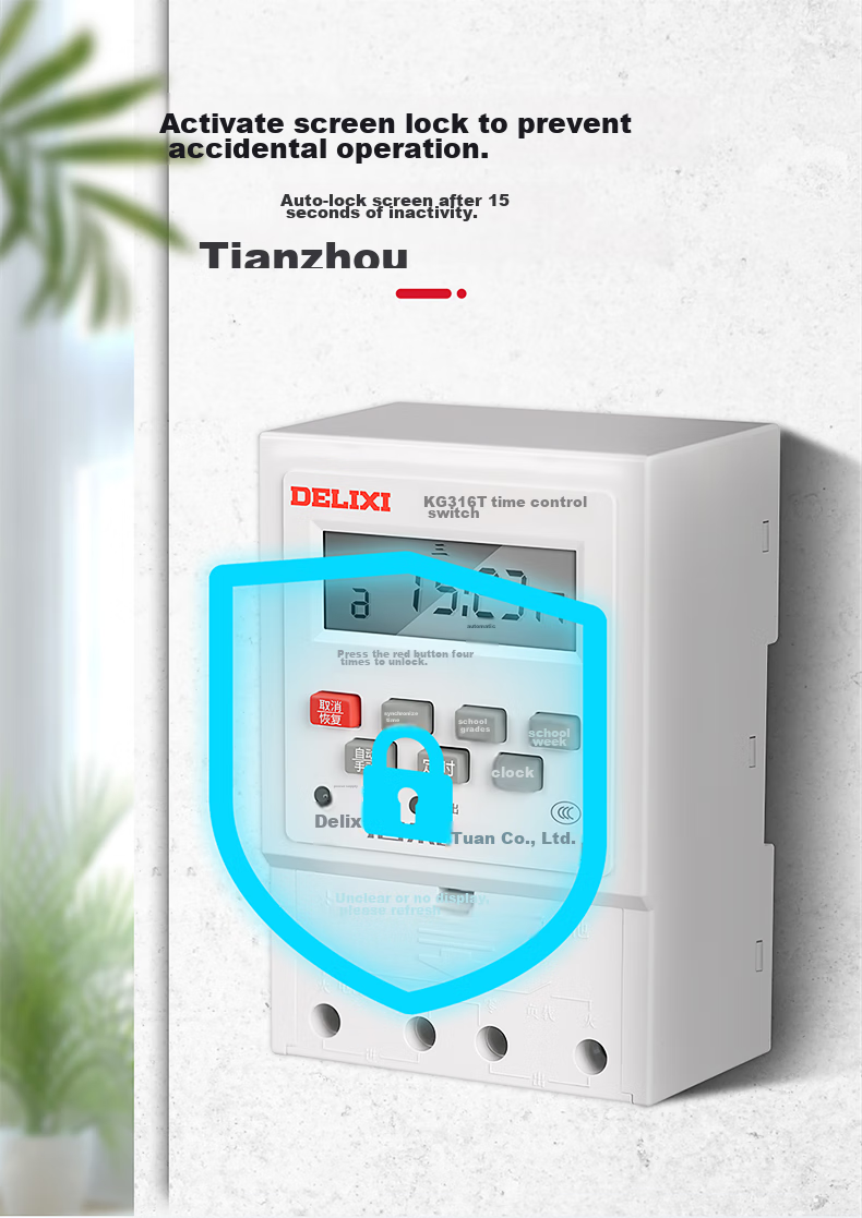 DELIXI ELECTRIC Microcomputer Time Control Switch, KG316TA, AC380V, Fully Automatic Timer, Street Light Time Controller 13
