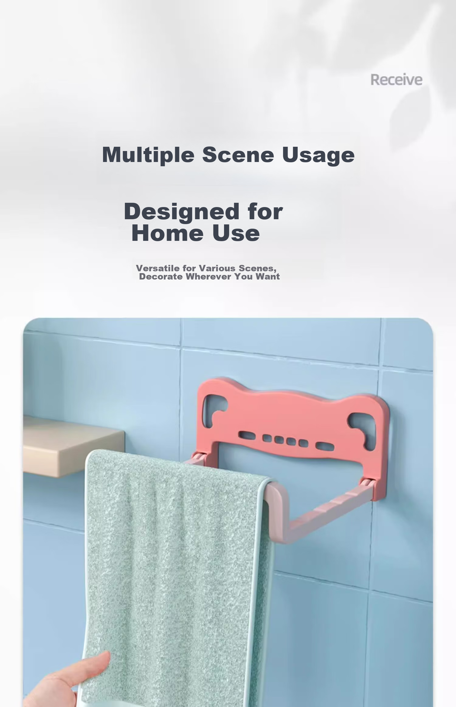 MUYA Foldable Basin Storage Rack, No Drilling Required, Wall-Mounted Bathroom Organizer, Toilet Hanging Shelf, Bathroom Storage Solutio 6