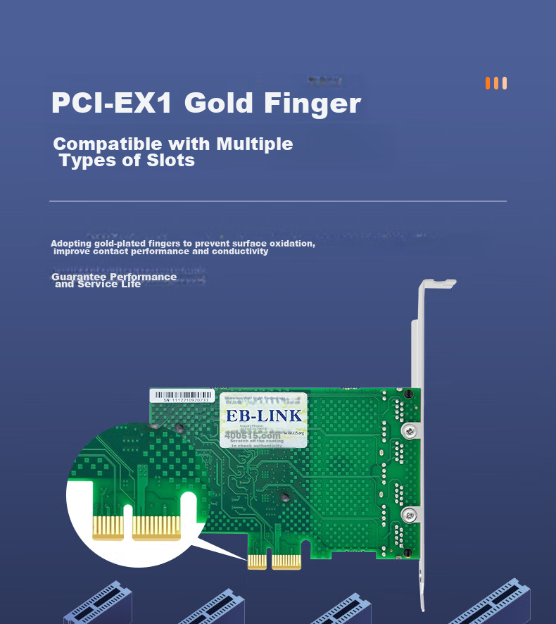 EB-LINK PCIE Gigabit Four-Port Network Card for Desktop Computers, Built-In Wired Network Card with Soft Router Function for Aggregation Server Networking Adapter 10