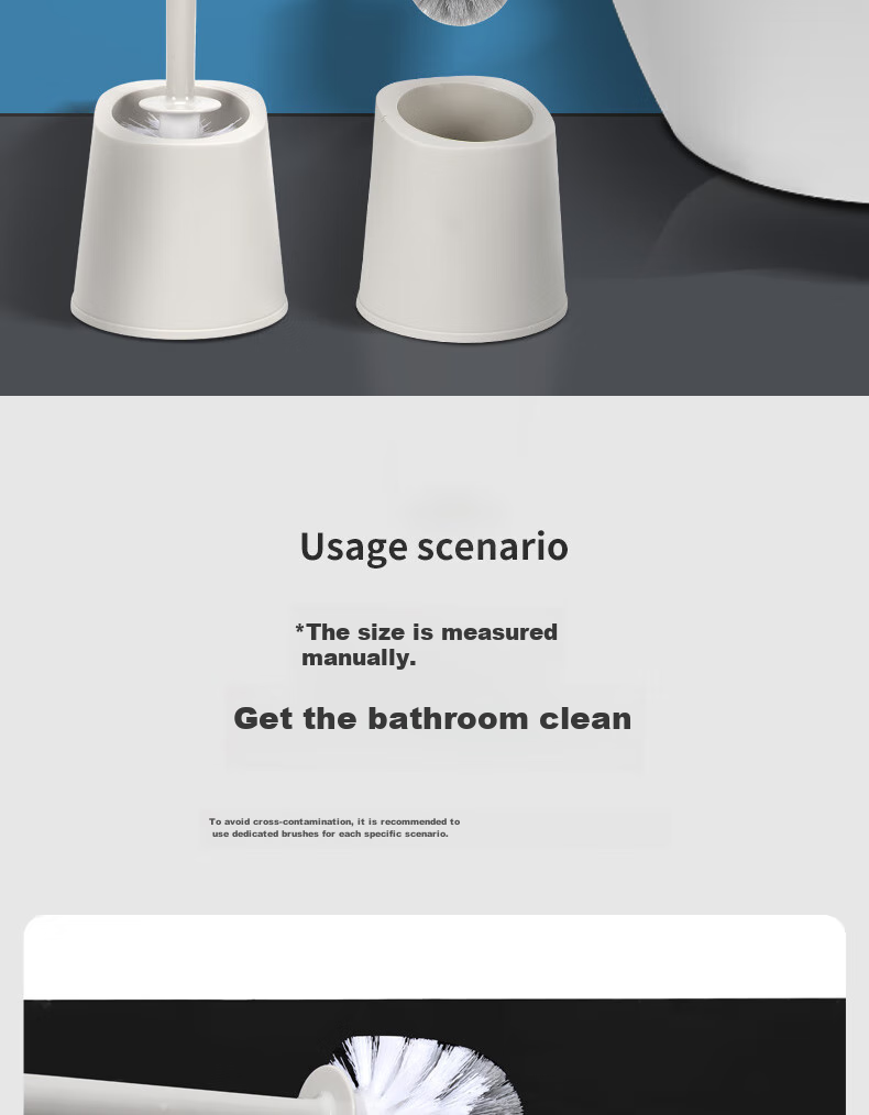 Bendi Extended Handle Toilet Brush Set, Bathroom Cleaning Brush, Toilet Cleaning Brush with No Dead Angles 18