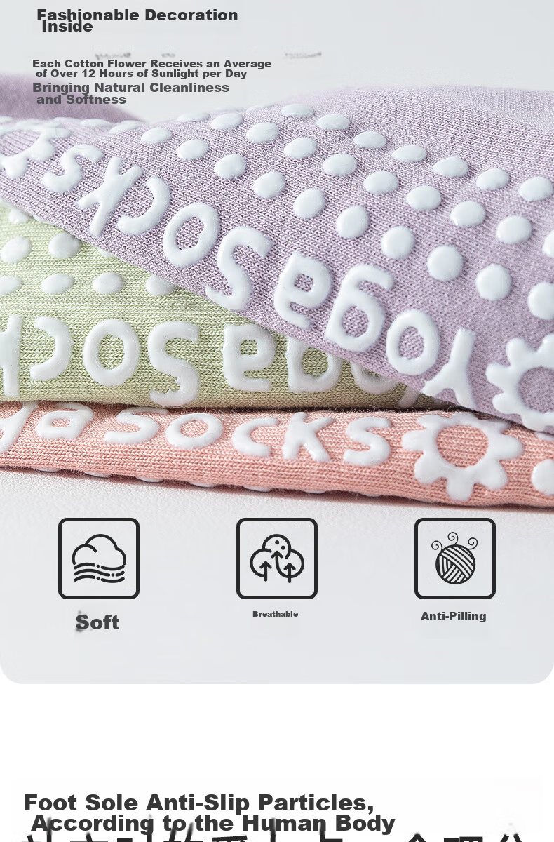 Ziyouxi Yoga Socks for Women, Professional Sports Non-Slip Anti-Pilling Short Tube Socks, Pilates Fitness Dance Seamless Boat Socks for Spring And Summer 5