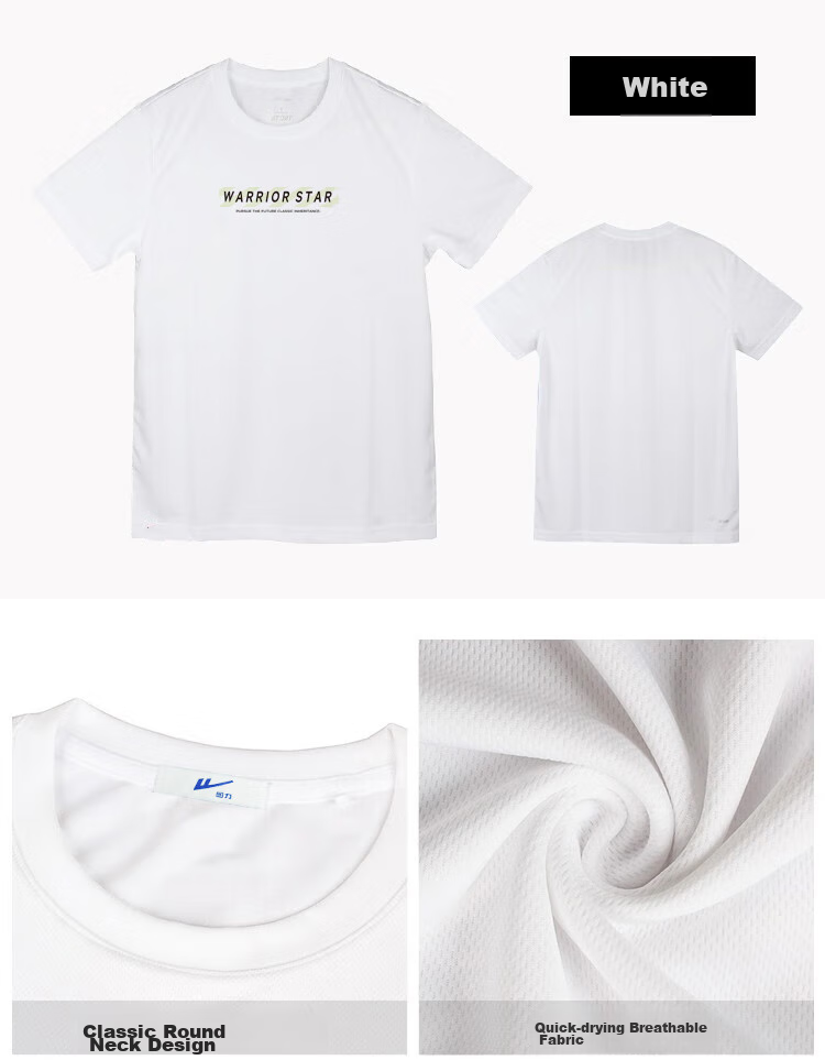 Huili Short-Sleeve T-Shirt for Men, Outdoor Sports Breathable Quick-Dry Shirt, Men's Running Training Fitness T-Shirt, Casual Round Neck Top for Me 19