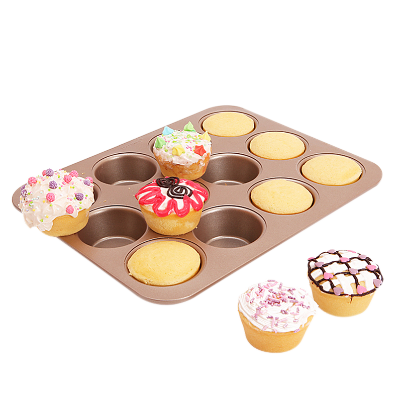 Xuechu Cake Molds, 12-Cavity Muffin Pan, Butter Cake Mold, Egg Tart And Pudding Mold