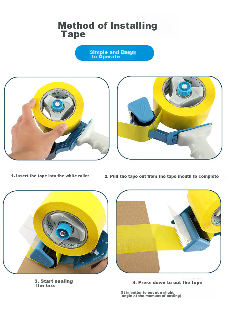 Beifute Tape Dispenser, Packaging Machine, Transparent Tape Sealing Cutter [Suitable for Tape Width 4-5cm] 9