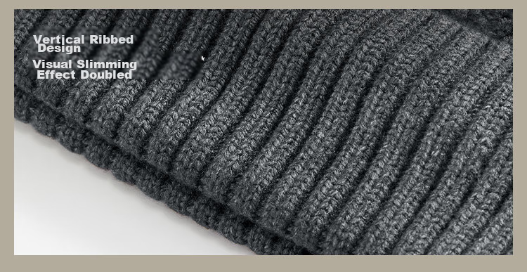 Beneunder Winter Hat for Men And Women, Knitted Beanie, Cold-Proof Warm Cap, Face-Slimming Woolen Hat, New Year Gift, Black 11