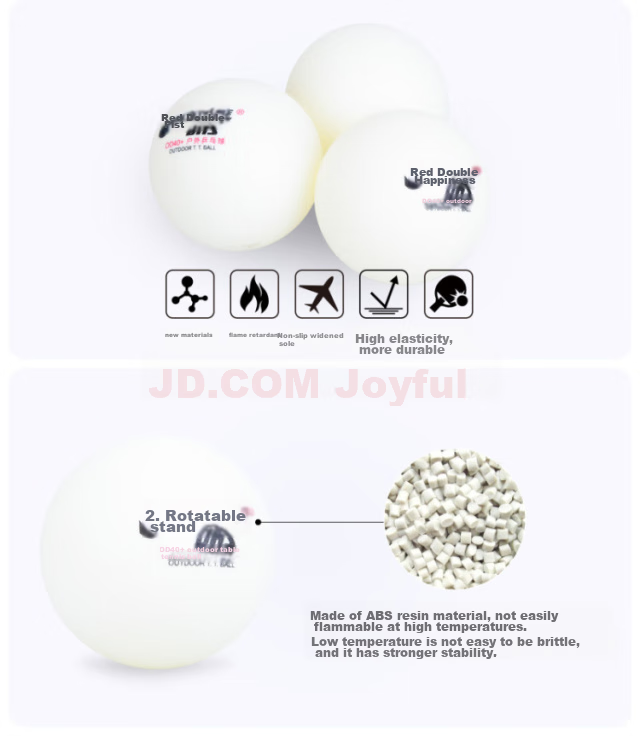 DHS Table Tennis Three-Star Competition ABS New Material 40+ 3-Star Ping Pong Ball Professional Match Ball Yellow 30-Pack 7