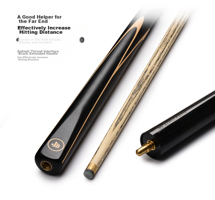 Jianying Pool Cue Tip, Detachable Snooker Cue, Black 8 Ball, Chinese Style Single Cue, Box Set, 10.2mm, Black Yao 15