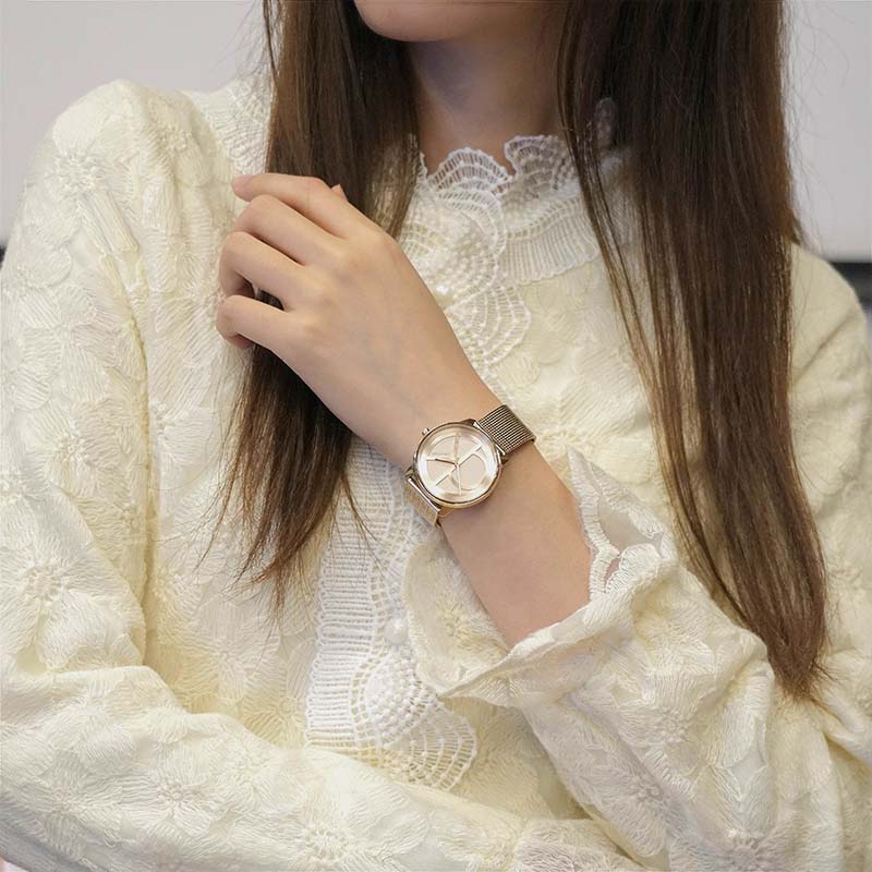 Calvin Klein CK Couple Quartz Watch Logo Gold 25200035 Gift for Girlfriend Holiday Present
