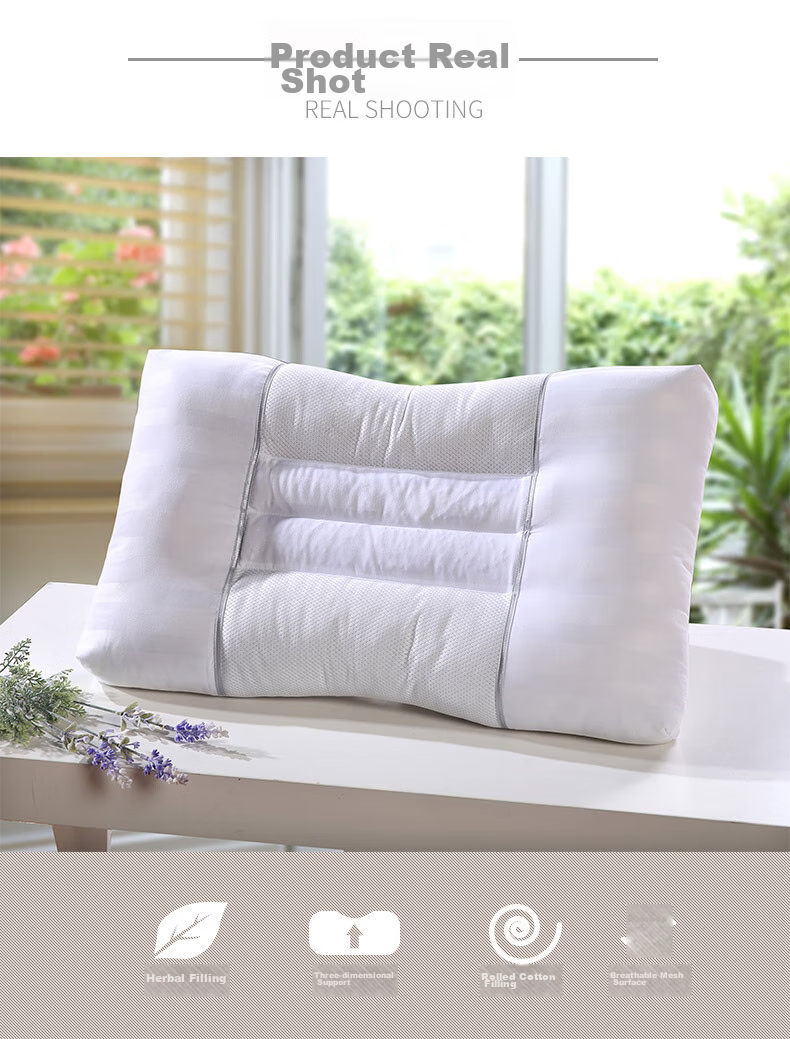 AVIVI Herbal Pillow, Cassia Seed Pillow Core, Cervical Pillow, Herbal Lavender Comfortable Sleep Low Pillow, 45*70*6cm 10