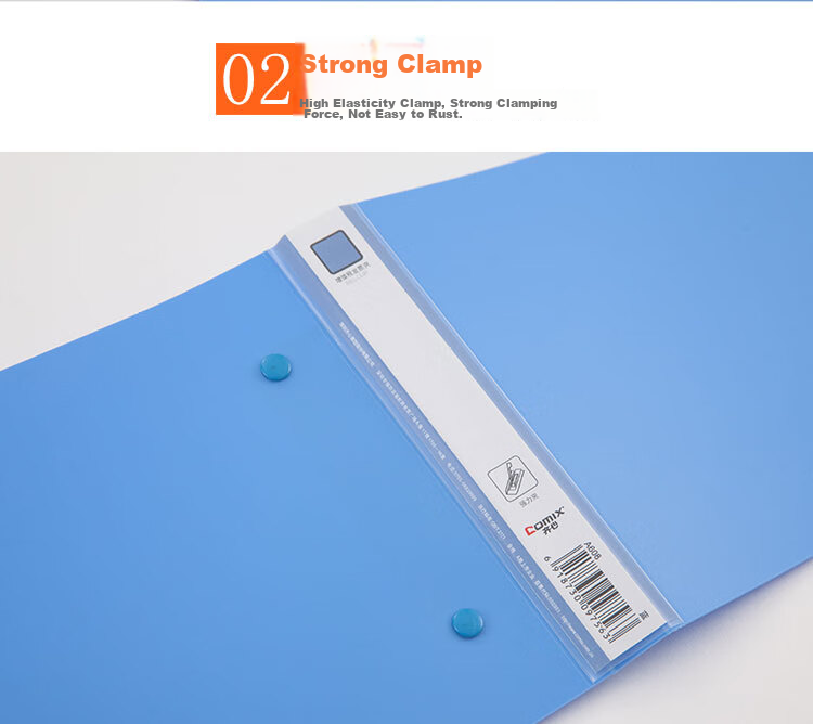 COMIX Value-Added Tax Invoice Storage Folder, Financial Document Organizer Clip, Metal File Holder Document Folder A608 Blue 4