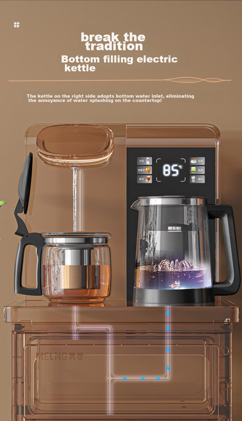 MeiLing Tea Bar Machine, Home Smart Voice-Controlled Multifunctional Remote Control Large Screen Upright Bottom-Placed Cooling And Heating One-Key Temperature Selection Water Dispenser, Cold And Hot Model MY-C575B (Shachu Mi) 15