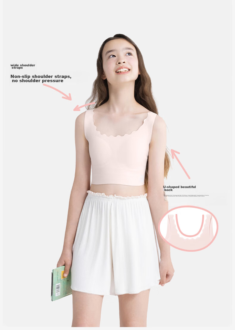 Like Uu Children's First Development Underwear, Girls' Bra, Enlightenment Stage One, Little Milk Skin Vest, Girls' Underwear 8