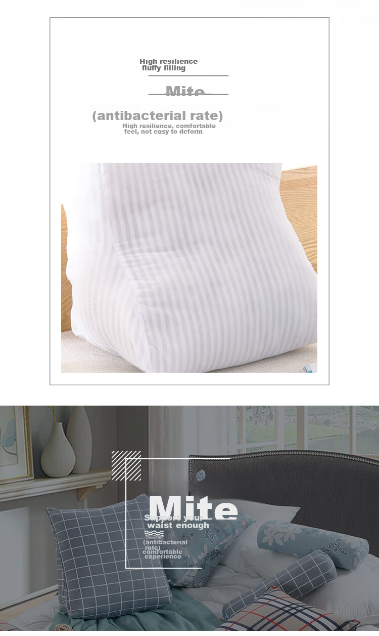 AVIVI Bed Headboard Cushion, Triangular Large Backrest Pillow, Soft Pack Lumbar Support, Office Sofa Throw Pillow, Waist Pillow, Xiyingying 4