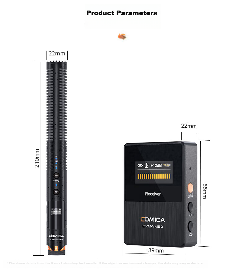 COMICA VM30 Wireless Microphone, Mobile Phone Live Streaming Directional Pickup, Condenser Microphone, DSLR DV Camera Gun-Type Recording Microphone, Professional Interview Microphone, Top Microphone, Black 20