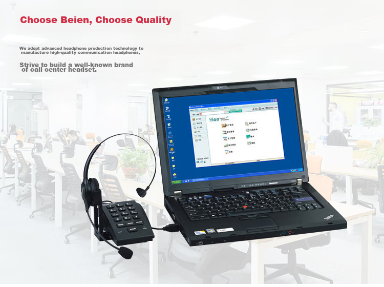 HION U800 Call Center Telephone Recording Equipment Recording Telephone Set for Operators Customer Service Landline Recording Telephone Box Computer Dialing (For Fixed-Line Telephone Lines) 13