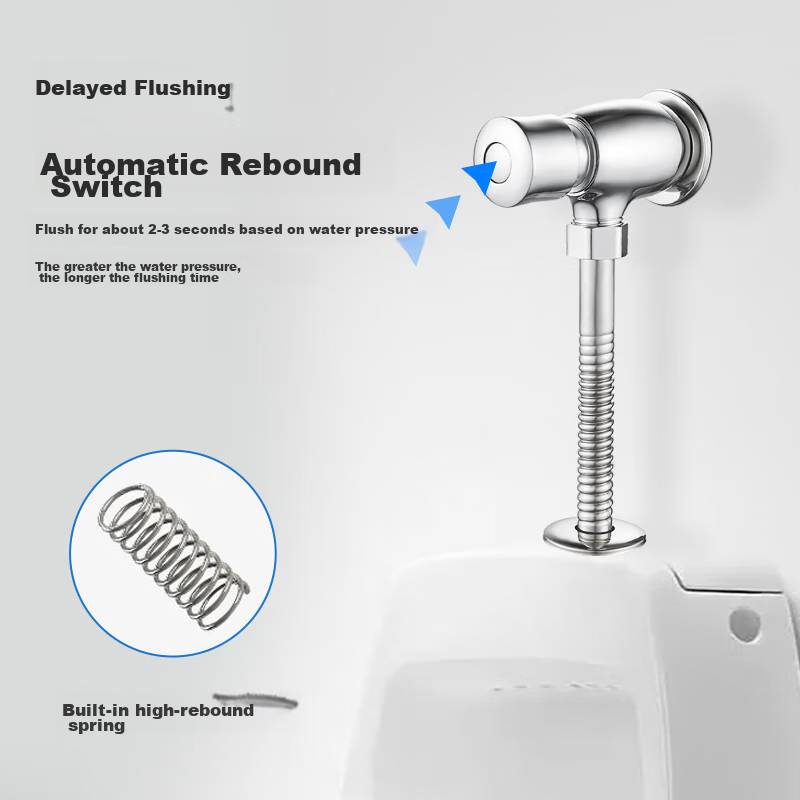 MEJUE Urinal Flush Valve, Manual Push Urinal Flush Valve, Toilet Urinal Switch Valve Z-017212