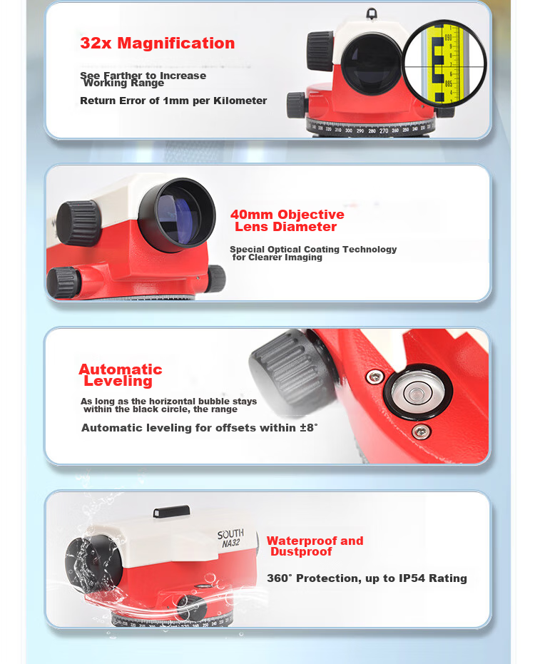 Nanfang Level High-Precision 32x Nanfang Surveying Automatic Leveling Height Difference Road Elevation Engineering Measurement Instrument 2