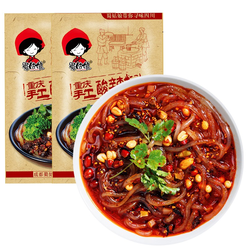蜀姑娘手工酸辣粉260g*2袋 非油炸红薯鲜粉粗粉 方便速食粉丝粉条