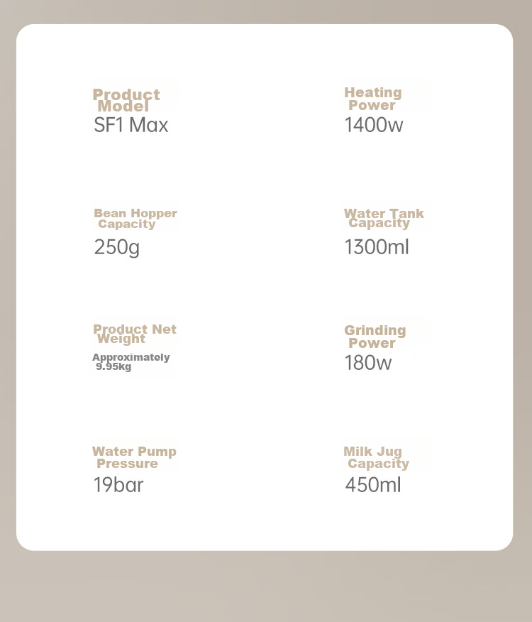 KAxFREE [Flagship Bestseller] Coffee Machine, Home Fully Automatic Coffee Maker with Fresh Grinding And Cold Brew, Italian-Style, Large Touch Screen, Dual Temperature Dual Extraction, SF1 Max, Moon White 20