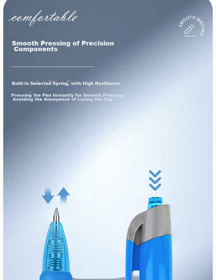 Deli Smooth Click Gel Pen Signature Pen Office Supplies 0.5mm Bullet Tip Blue 12 pcs/box S08 College Entrance Exam 10
