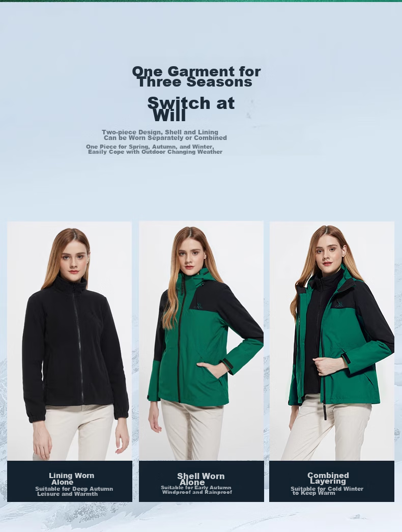 CAMEL Windbreaker for Men And Women, Couples Style, Moisture-Wicking, Cold-Resistant, Warm Fleece Three-In Mountaineering Jacket A1W13a1118 13