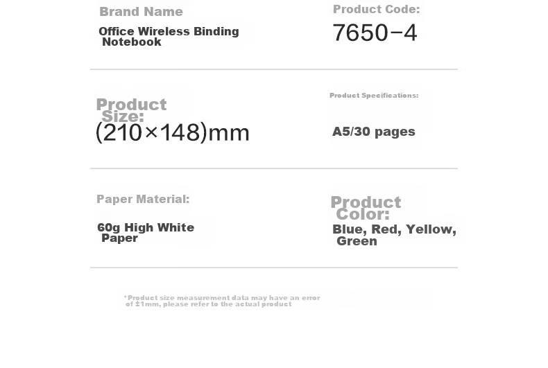 Deli A5/30 Sheets Wirebound Soft Cover Notebook, Office Meeting Journal, 4-Pack 7650-4 20