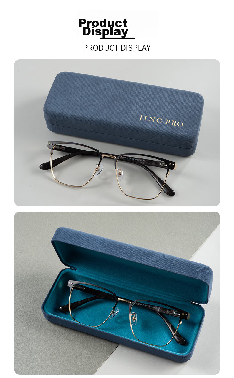 Jingbang Optical Myopia Glasses Case, Portable, Crush-Resistant, Shockproof, Large Capacity Eyeglass Pouch, Protective Storage Box, Eyewear Bag 13