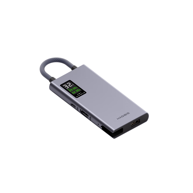 Hagibis Digital Display Expansion Dock with Screen, USB-C Converter, Ethernet Adapter, Type-C to HDMI Converter, Compatible with Apple Computers Mac, Thunderbolt 4 Adapter