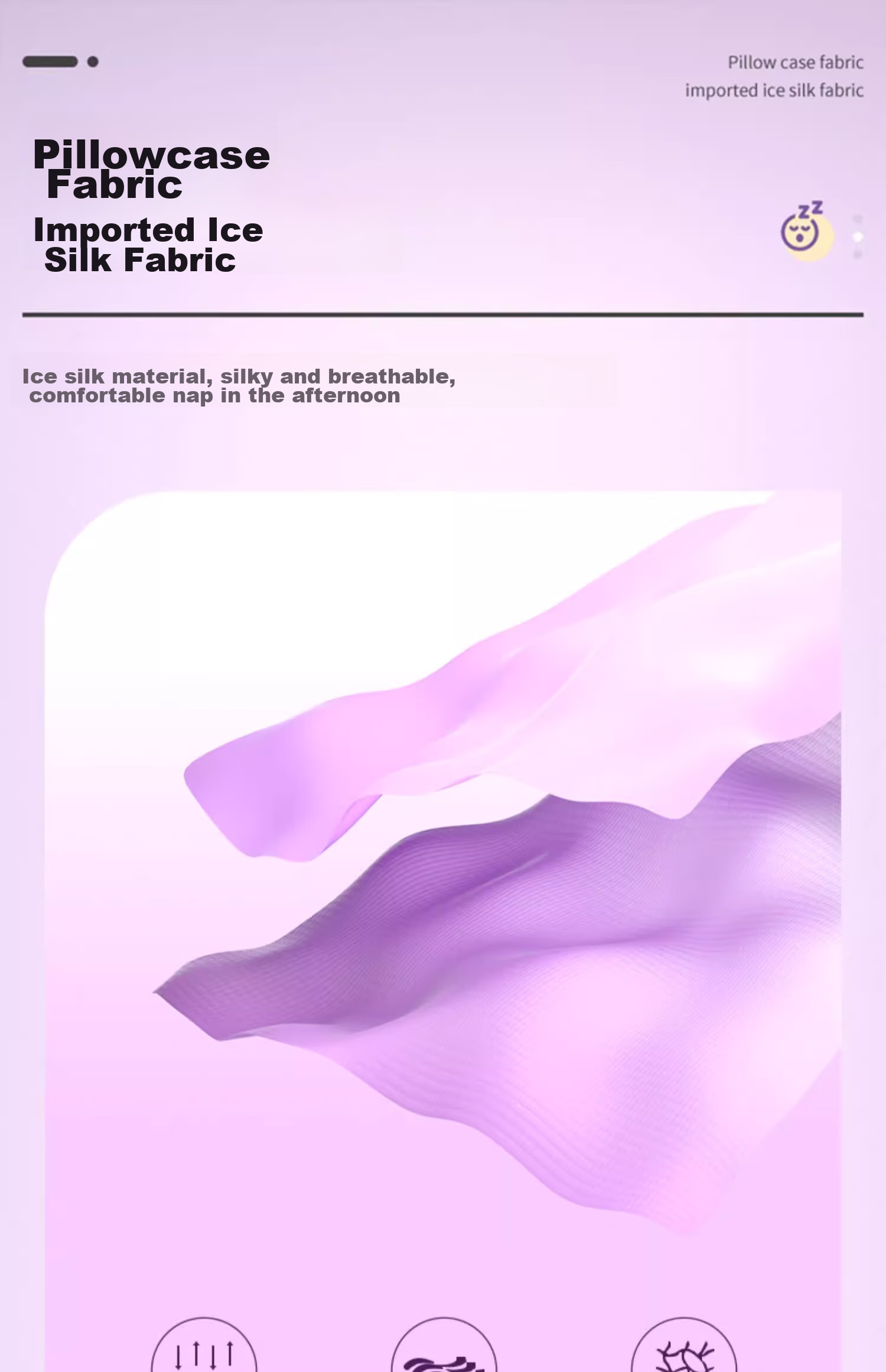 Mixiaoshu Nap Pillow for Primary And Secondary School Students, Classroom Nap Aid, Foldable Ice Silk Pillow for Children in Summer, Purple 7