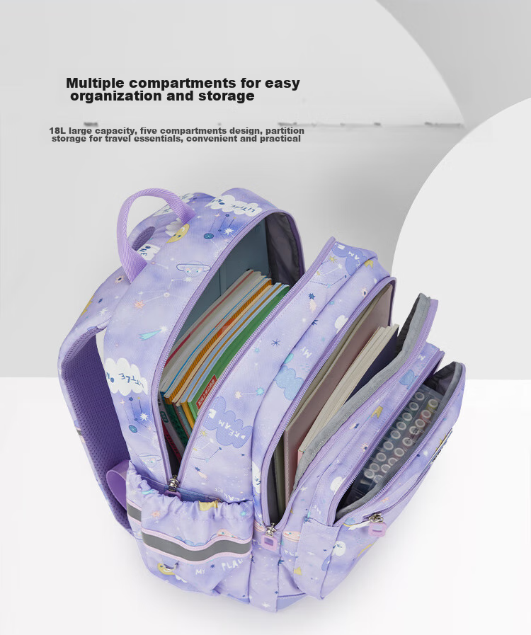 KALA·Y Backpack, Ultra-Light Outdoor Travel Bag for Primary School Students, Suitable for Grades 1-3 Children, Lightweight Casual Backpack for Boys And Girls 5