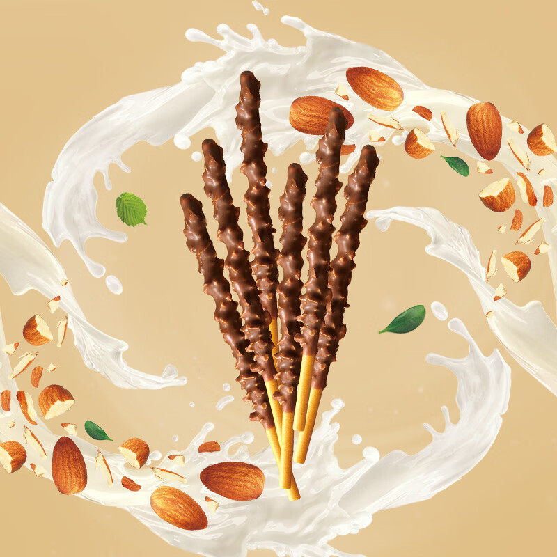 格力高（Glico）【刘宪华推荐】百奇坚果谷物系列 扁桃仁脆巧克力味48g*1