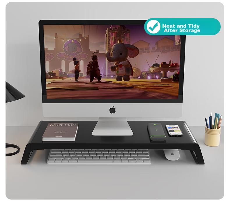 Shanshanmuyi Computer Monitor Riser Stand, Display Support Bracket, Height-Increasing Base, Desktop Organizer Shelf, Office Desk Storage Rack 9