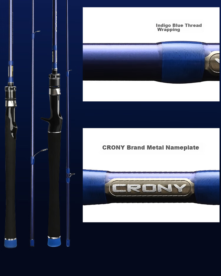 CRONY Starry Sky Second Generation Pearl Blue Gun Straight Handle Medium Soft Action Long-Casting Lure Rod, 2.44m Sliding Float Version GAS2-802ML 11