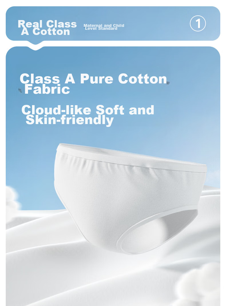 DR.ROOS Disposable Underwear for Women, Pure Cotton High-Waist 7A Antibacterial, for Business Trips, Travel, Postpartum Maternity Underwear, 6 Pieces, Size L, Weight up to 110 Ji 6