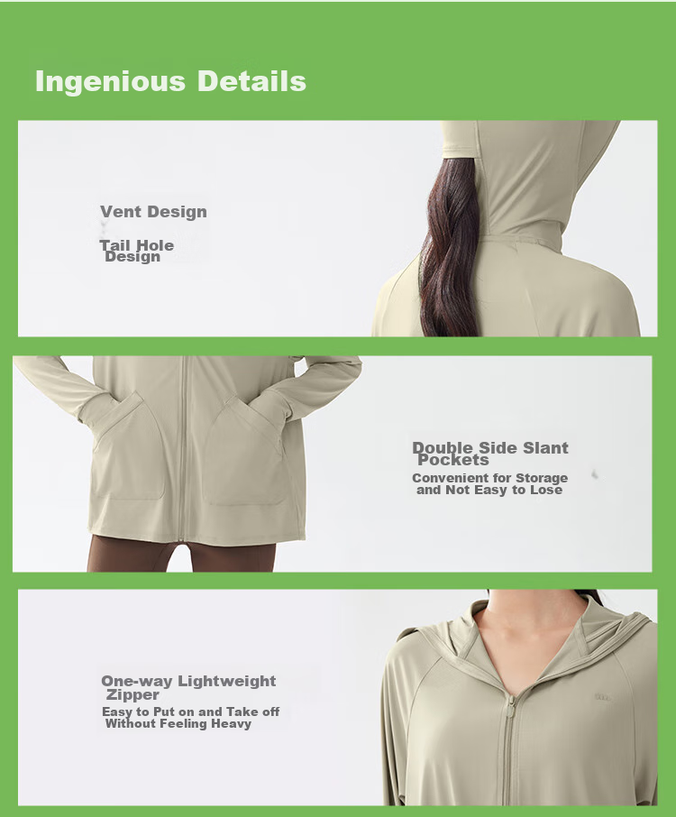Beneunder Women's Sunscreen Jacket UV Protection Lightweight Quick-Dry Breathable 2026 New TS004 Bud Green XL 19